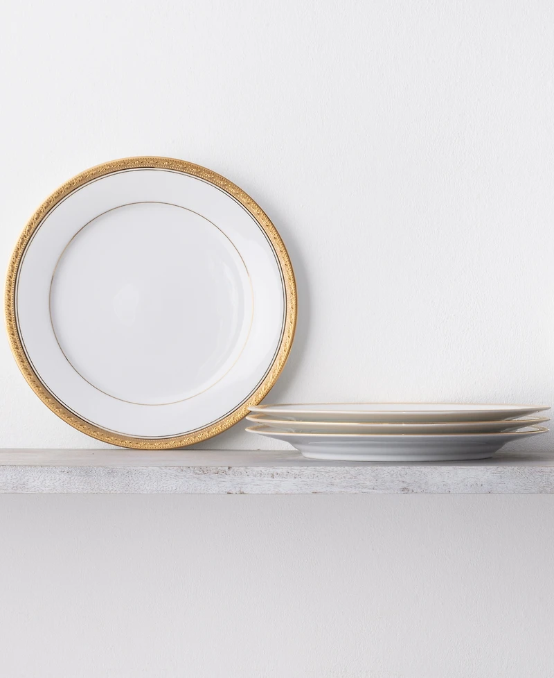 Noritake Crestwood Gold Set of 4 Dinner Plates, Service For 4