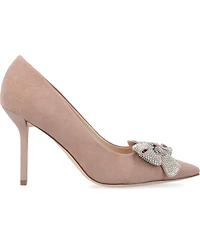 Journee Collection Women's Marcie Rhinestone Bow Pumps