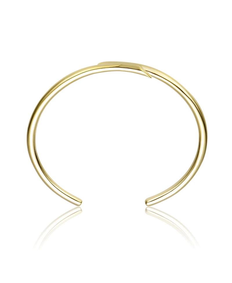 Ra 14K Gold Plated Bypass Cuff Bracelet