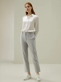Lilysilk Women's Basic Concealed Placket Silk Shirt
