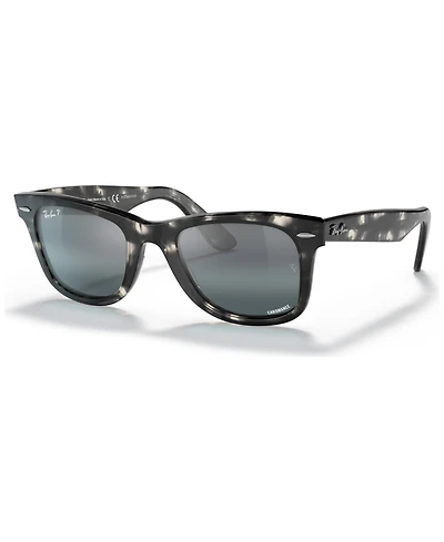 Ray-Ban Unisex Polarized Sunglasses, RB2140 Wayfarer Chromance