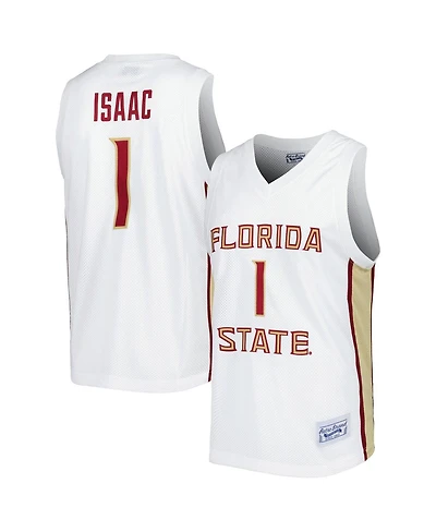 Men's Original Retro Brand Jonathan Isaac White Florida State Seminoles Alumni Commemorative Replica Basketball Jersey
