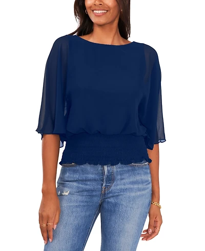 Sam & Jess Women's Smocked-Waist Top