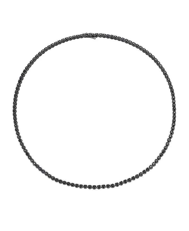 Men's Black Diamond 24" Statement Necklace (12 ct. t.w.) in Black Rhodium-Plated Sterling Silver