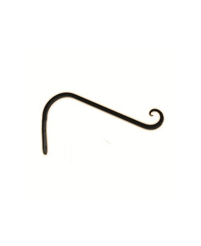 The Hookery Steel Angled Upturned Curved Hanger, Black 12 inches