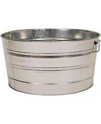 Behrens Multi-purpose Round Galvanized Steel Tub, 15 Gal - Silver