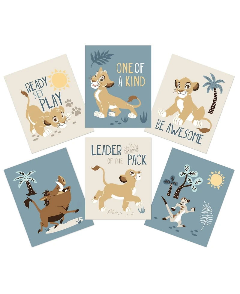 Lambs & Ivy Disney Baby Lion King Unframed Wall Art - Simba/Timon/Pumba