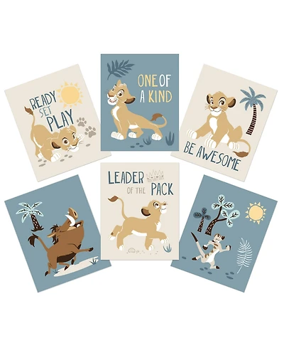 Lambs & Ivy Disney Baby Lion King Unframed Wall Art - Simba/Timon/Pumba