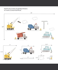 Bedtime Originals Construction Zone Trucks Wall Decals/Stickers