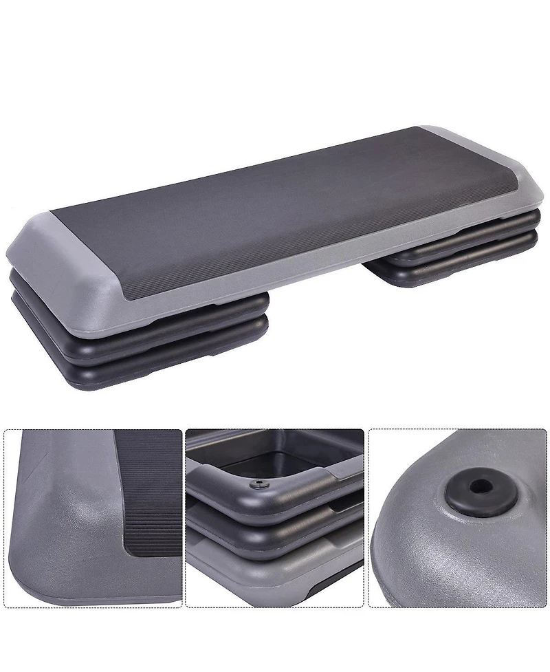 43'' Aerobic Stepper Step Cardio Fitness Exercise Platform