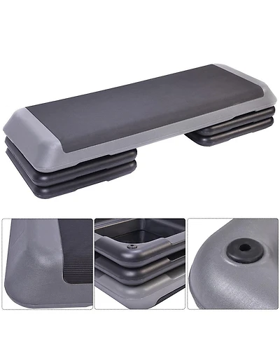 43'' Aerobic Stepper Step Cardio Fitness Exercise Platform