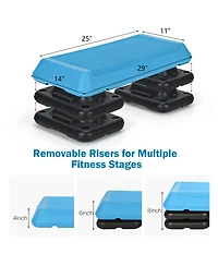 1pcs 29'' Adjustable Workout Fitness Aerobic Stepper Exercise Platform