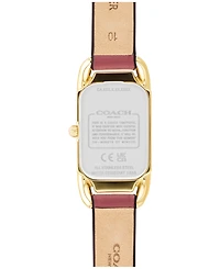 Coach Women's Cadie Quartz Blush Leather Strap Watch 17.5mm x 28.5mm