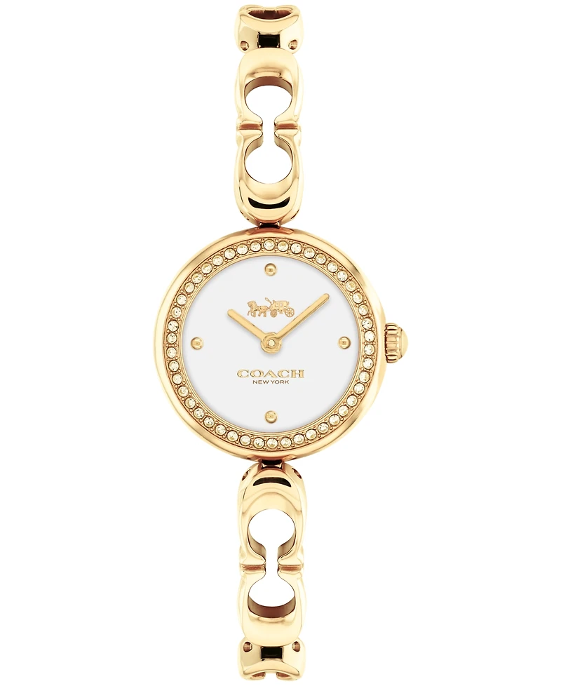 Coach Women's Gracie Quartz Gold-Tone Stainless Steel Bangle Watch 23mm
