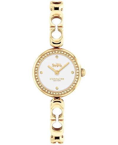 Coach Women's Gracie Quartz Gold-Tone Stainless Steel Bangle Watch 23mm