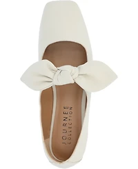 Journee Collection Women's Seralinn Bow Square Toe Flats