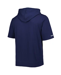 Men's Mitchell & Ness Navy Chicago Bears Washed Short Sleeve Pullover Hoodie