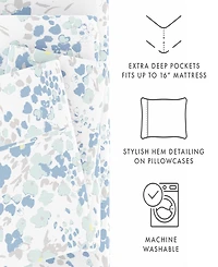 ienjoy Home Ultra Soft Violets Pattern 4-Pc. Sheet Set, Queen