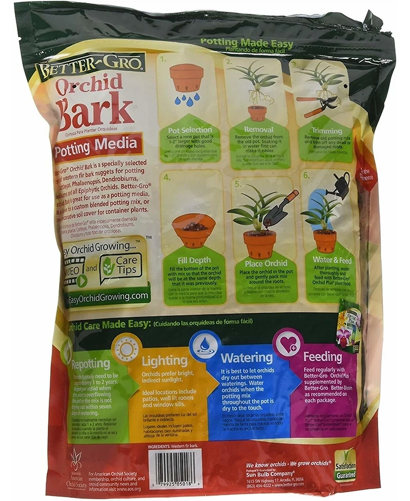 Sun Bulb Company Inc Better Gro Orchid Bark, 4-Quart
