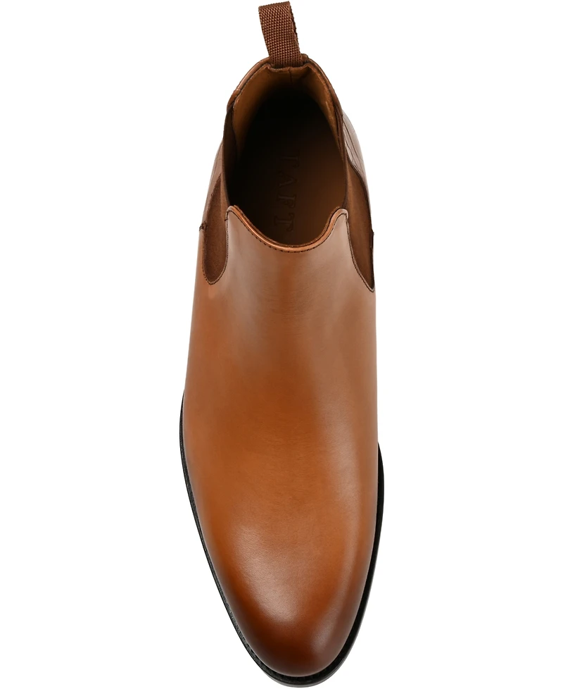 Taft Men's Hiro Leather and Embossed Croc Detailing Chelsea Boots