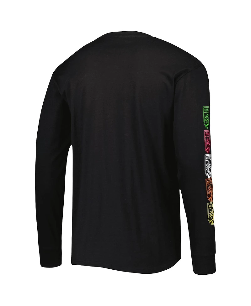 Men's Mitchell & Ness Black Austin Fc Papel Picado Long Sleeve T-shirt