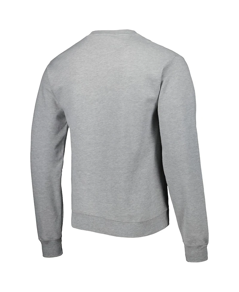 Men's League Collegiate Wear Gray Miami Hurricanes 1965 Arch Essential Fleece Pullover Sweatshirt