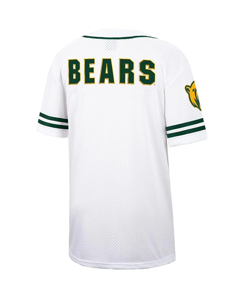 Men's Colosseum White, Green Baylor Bears Free Spirited Baseball Jersey