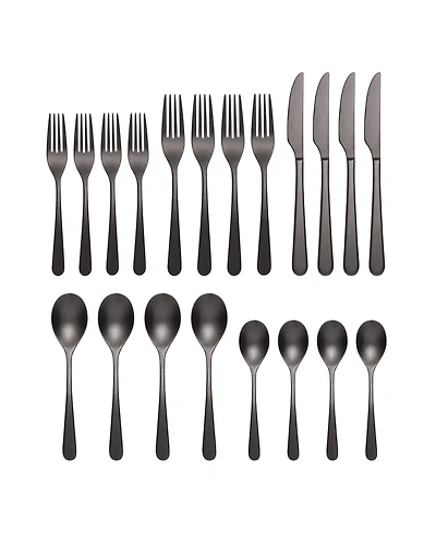 Oneida Kenbrook Tumbled 20 Piece Everyday Flatware Set, Service For 4