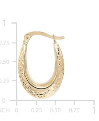 Graduated Textured Chunky Oval Hoop Earrings in 14k Gold, Created for Macy's
