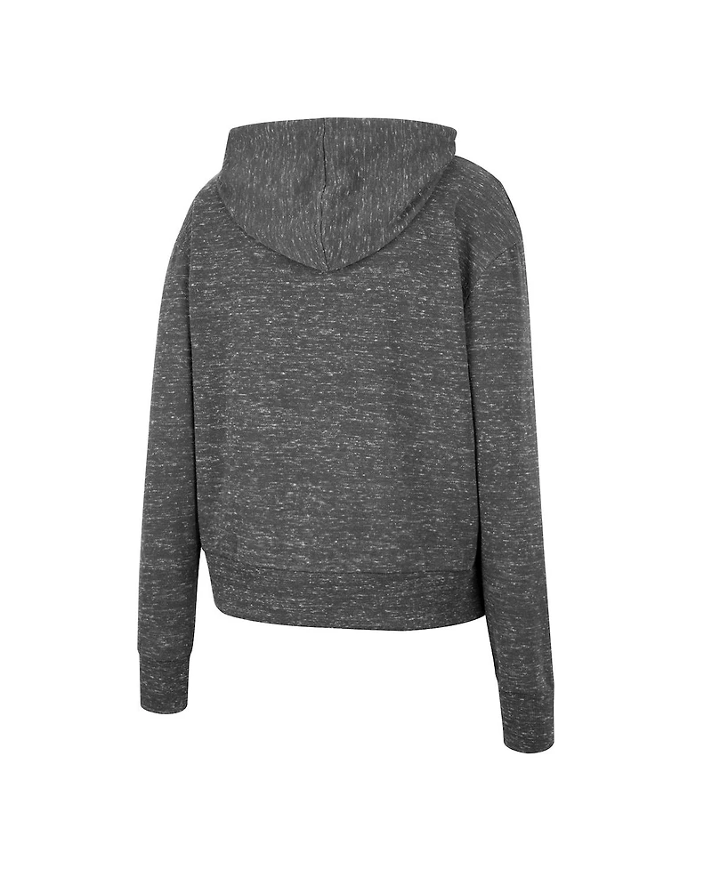 Women's Colosseum Charcoal Oklahoma Sooners Backstage Speckled Pullover Hoodie