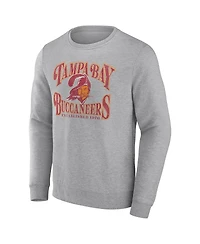 Men's Fanatics Heathered Charcoal Tampa Bay Buccaneers Playability Pullover Sweatshirt