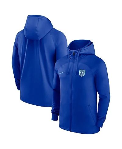 Men's Nike Blue England National Team Strike Raglan Hoodie Full-Zip Track Jacket