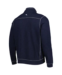 Men's Tommy Bahama Blue Houston Astros Tobago Bay Tri-Blend Quarter-Zip Sweatshirt