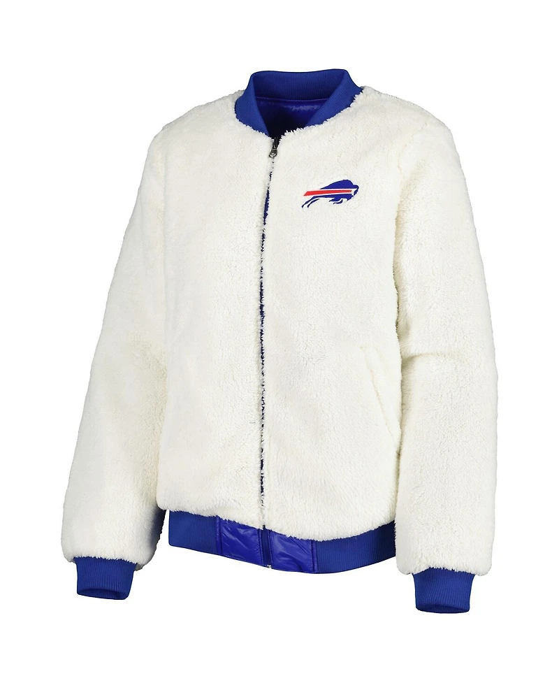 Women's G-iii 4Her by Carl Banks Oatmeal, Royal Buffalo Bills Switchback Reversible Full-Zip Jacket