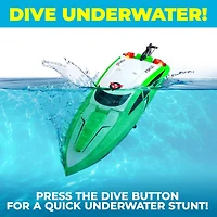 Force1 Velocity Fast Rc Boat - Green