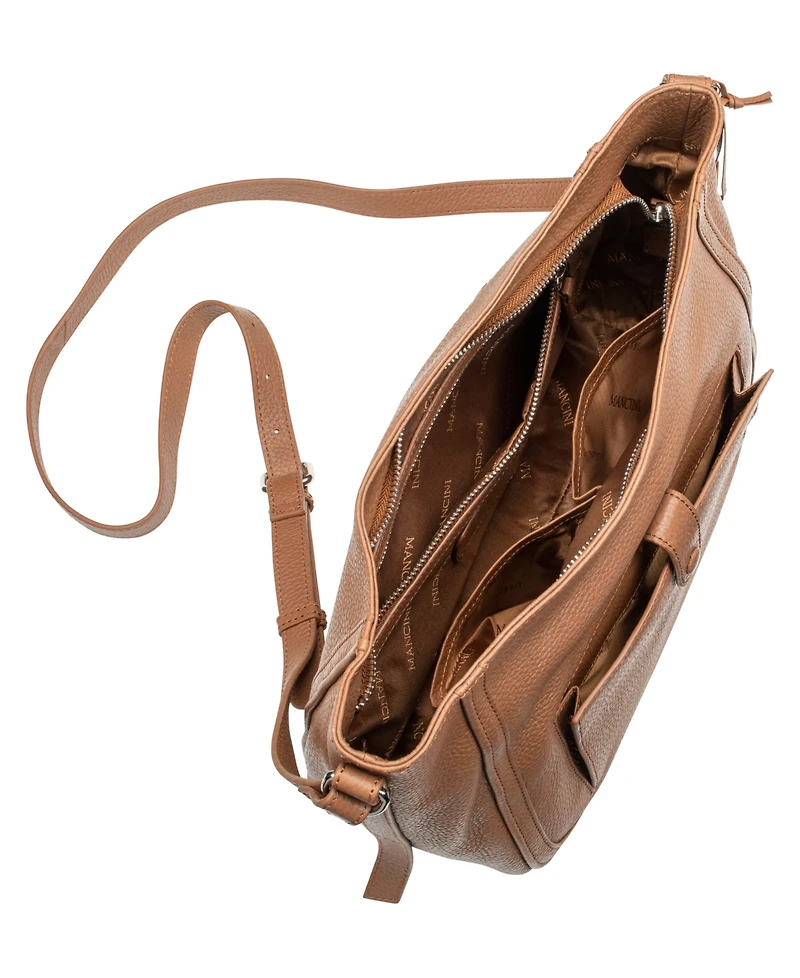 Mancini Women's Pebbled Sophia Crossbody Handbag