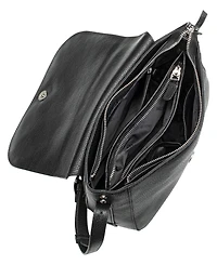 Mancini Women's Pebbled Amy Crossbody Handbag