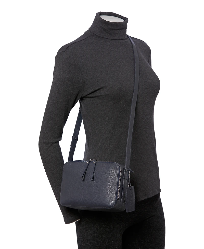 Mancini Women's Pebbled Rachel Camera Style Crossbody Handbag