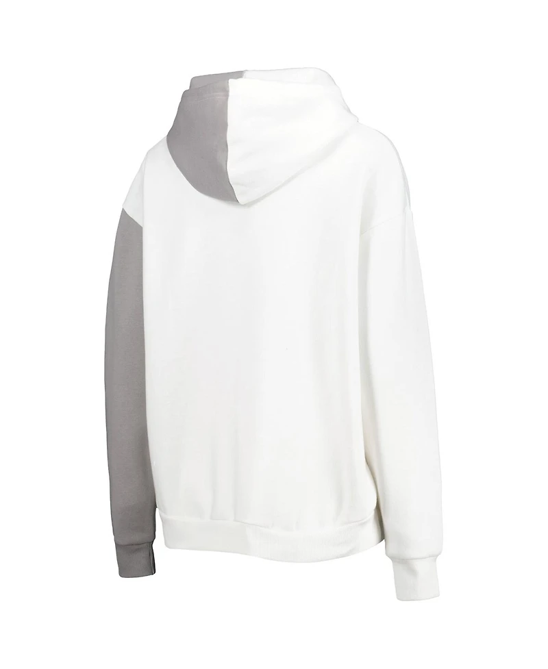 Women's Gameday Couture Gray, White Usc Trojans Split Pullover Hoodie