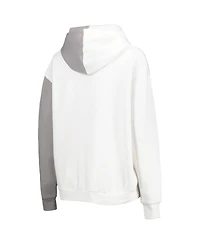 Women's Gameday Couture Gray, White Usc Trojans Split Pullover Hoodie