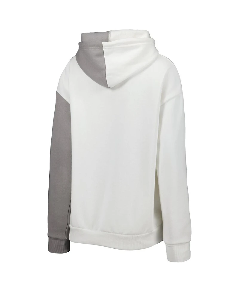 Women's Gameday Couture Gray, White Florida State Seminoles Split Pullover Hoodie