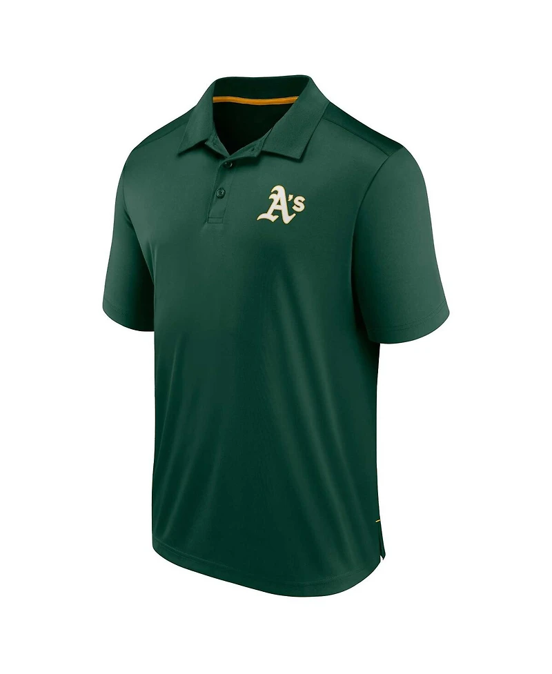 Men's Fanatics Green Oakland Athletics Hands Down Polo Shirt