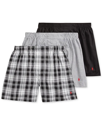 Polo Ralph Lauren Men's 3-Pack Classic Woven Cotton Boxers