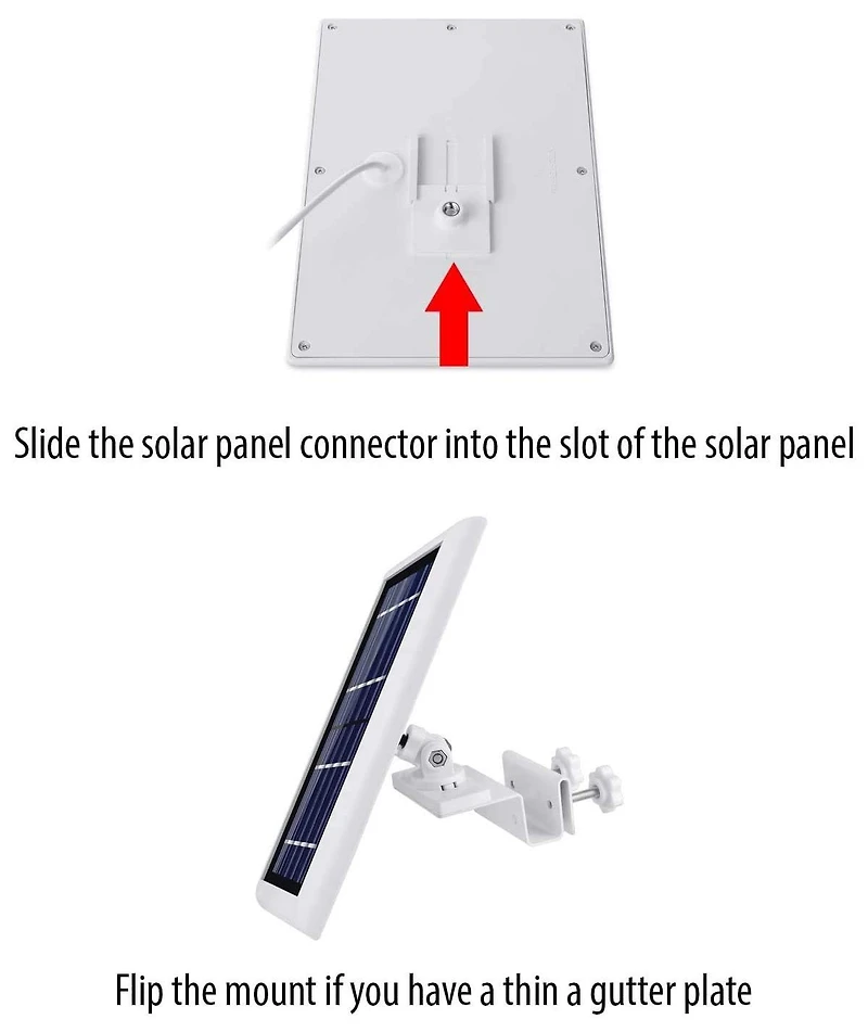 Wasserstein Gutter Mount Compatible with Ring, Arlo, Blink, Reolink Cams and Compatible Solar Panels ( Pack