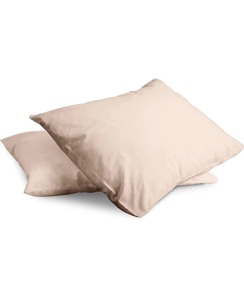100% Premium Cotton Pillow Cases - Soft and Breatheable Open Enclosure Queen Pink