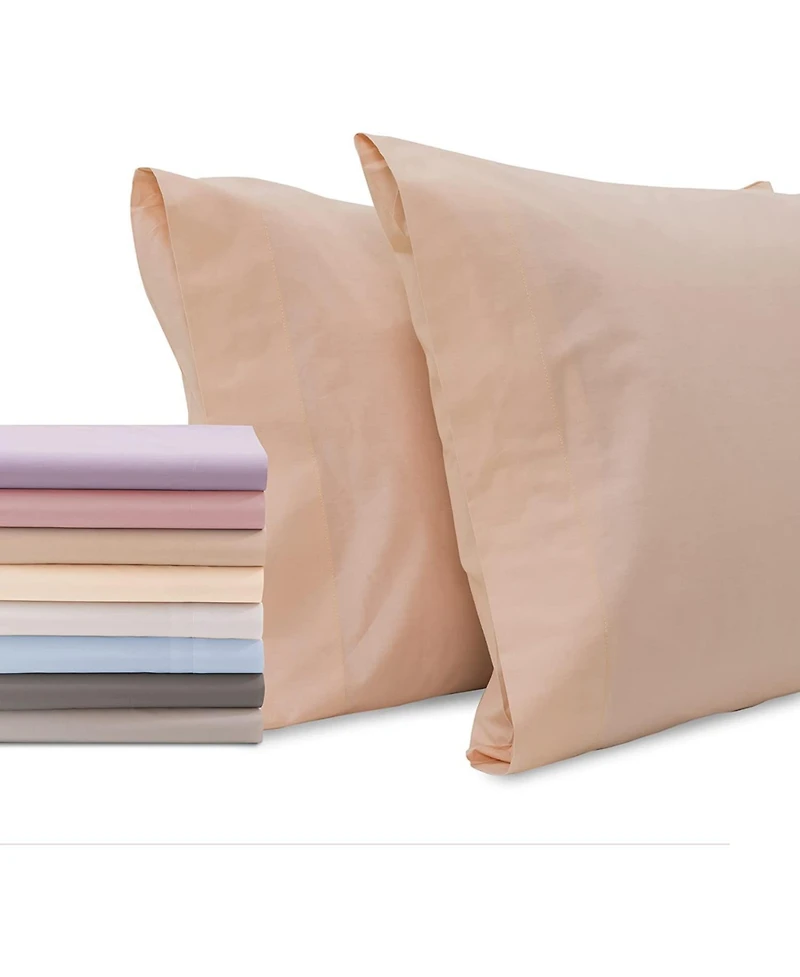 100% Premium Cotton Pillow Cases - Soft and Breatheable Open Enclosure Queen Pink