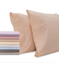 100% Premium Cotton Pillow Cases - Soft and Breatheable Open Enclosure Queen Pink