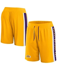 Men's Fanatics Gold Los Angeles Lakers Referee Iconic Mesh Shorts