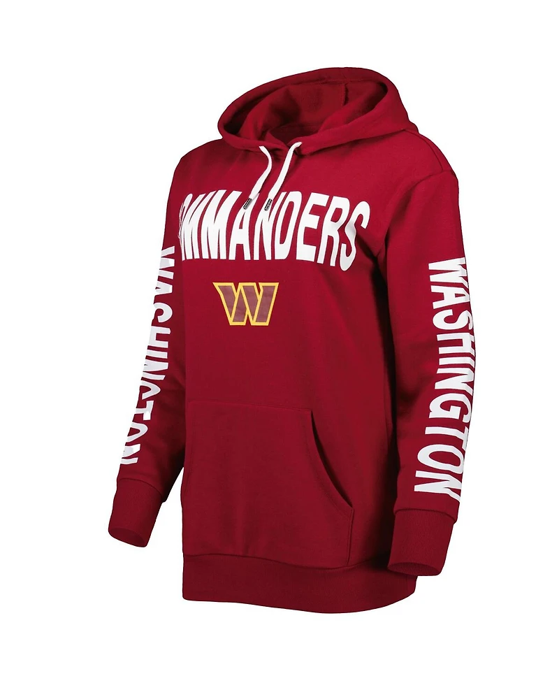 Women's G-iii 4Her by Carl Banks Burgundy Washington Commanders Extra Point Pullover Hoodie