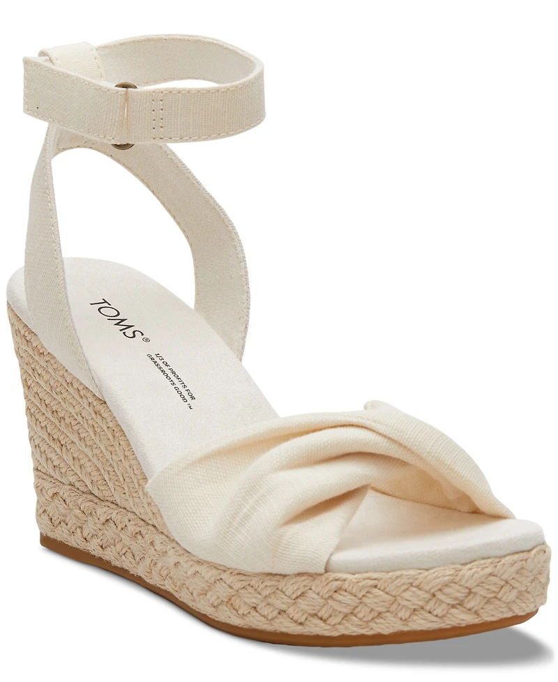 Toms Women's Marisela Twist Platform Espadrille Wedge Sandals